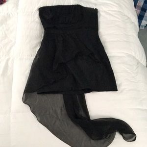 ✨High Low Formal Mini Strapless Dress